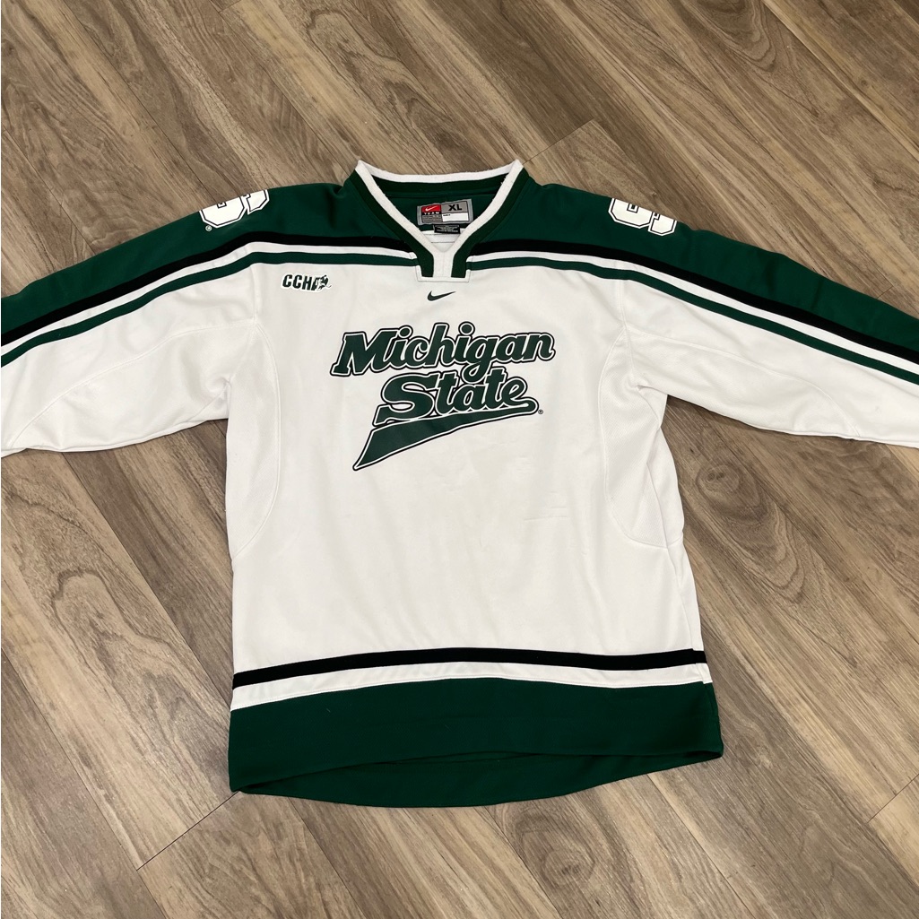 Michigan State Spartans Ncaa Vintage Hockey Jersey Size Xl